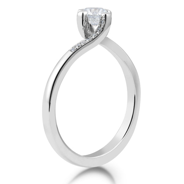 Diamant Ring "Welle gedreht" mit 0,556ct. Diamant