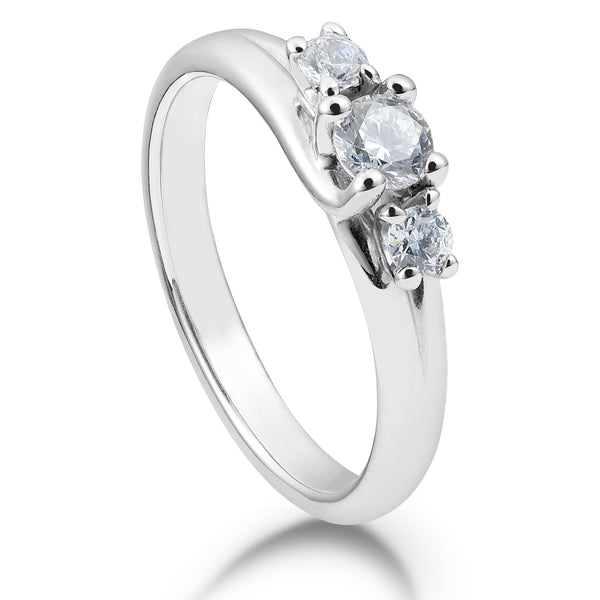 Diamant Ring "Wellen-Trilogie" mit 0,44ct. Diamant