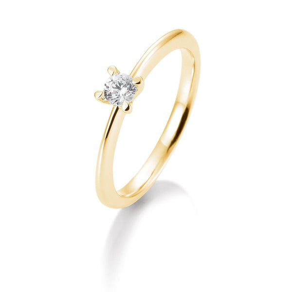 Solitaire-Ring · 4er Krappe · 0,40ct Diamant · Verlobungsring 