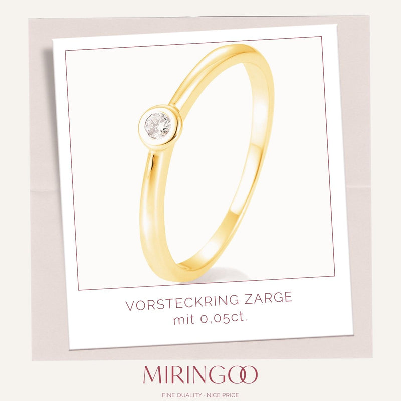 Solitairering · Zarge · 0,05ct