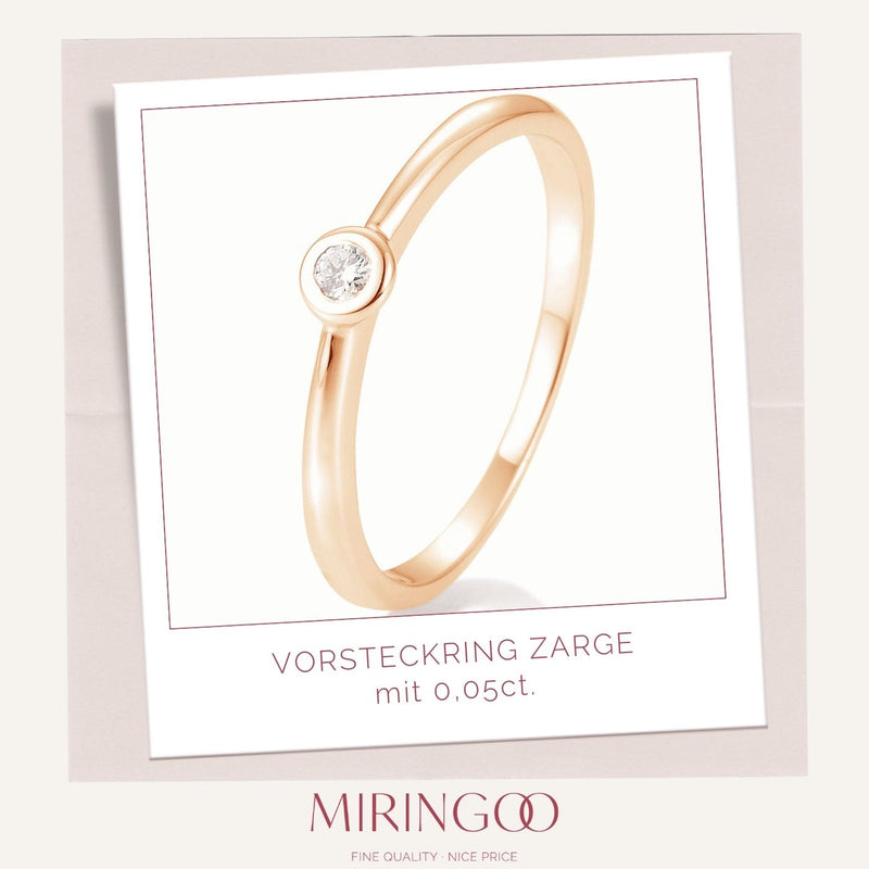 Solitairering · Zarge · 0,05ct