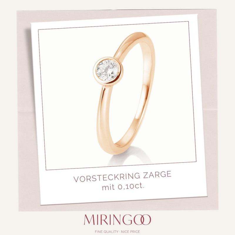 Solitairering · Zarge · 0,10ct