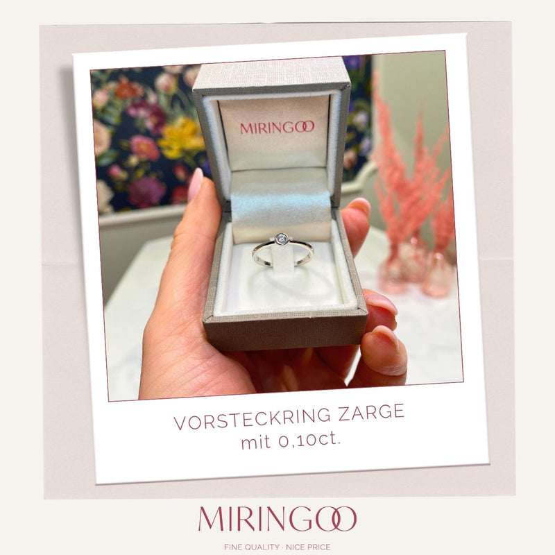 Solitairering · Zarge · 0,10ct