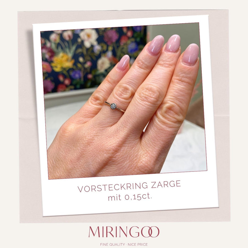 Solitairering · Zarge · 0,15ct