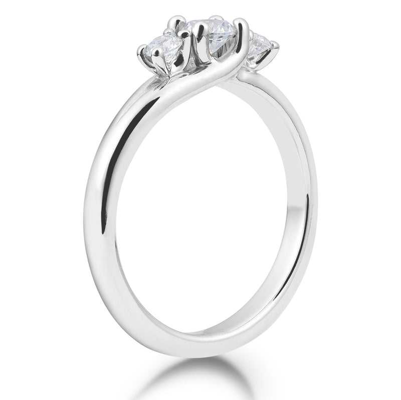Diamant Ring "Wellen-Trilogie" mit 0,44ct. Diamant