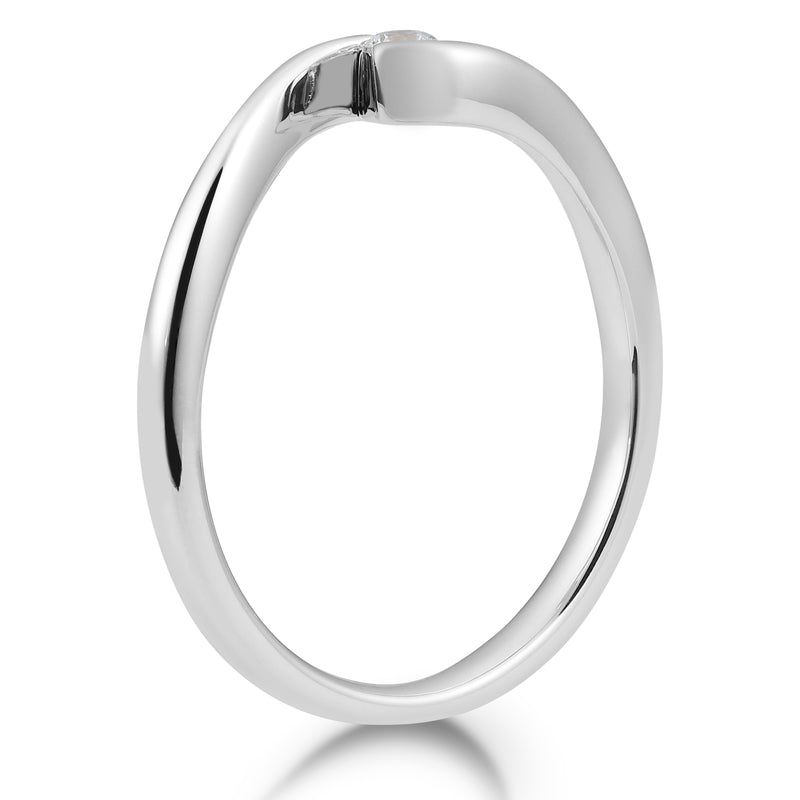 Solitaire-Ring "Umarmen" mit 0,15ct. Diamant