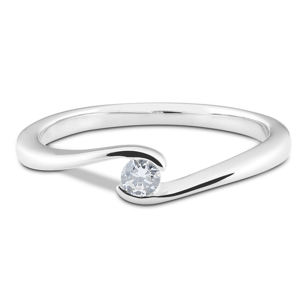 Solitaire-Ring "Umarmen" mit 0,25ct. Diamant