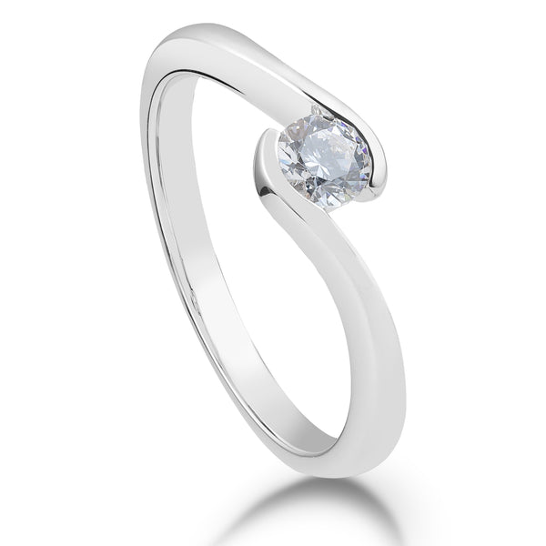 Solitaire-Ring "Umarmen" mit 0,50ct. Diamant