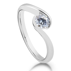 Solitaire-Ring "Umarmen" mit 0,70ct. Diamant