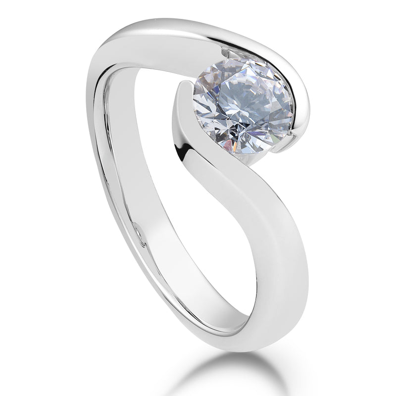 Solitaire-Ring "Umarmen" mit 1,00ct. Diamant