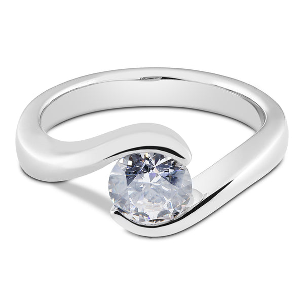 Solitaire-Ring "Umarmen" mit 1,00ct. Diamant