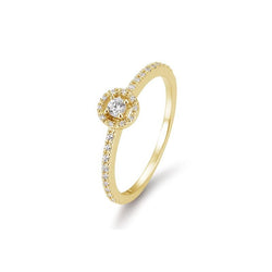 Halo mit Diamanten · vintage Diamantring kaufen bei 