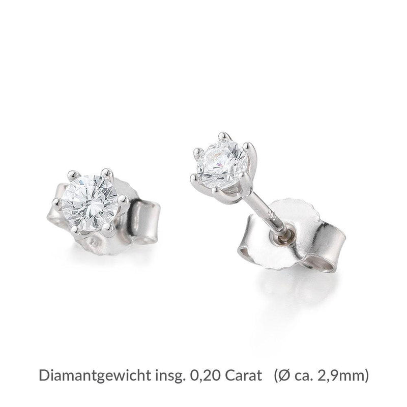 Diamantohrstecker · Platin · 6er Krappe · 0,20ct. kaufen bei 