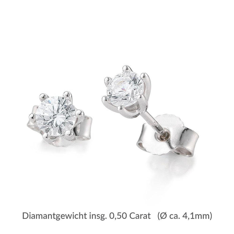 Diamantohrstecker · Platin · 6er Krappe · 0,50ct. kaufen bei 