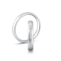 Klassische Trauringe · 7 Diamanten · 3,5mm breit (64.20) kaufen bei 