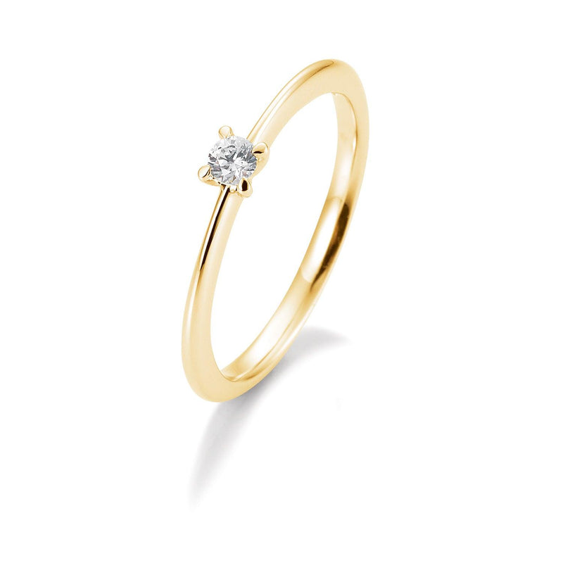 Solitaire-Ring · 4er Krappe · 0,15ct kaufen bei 