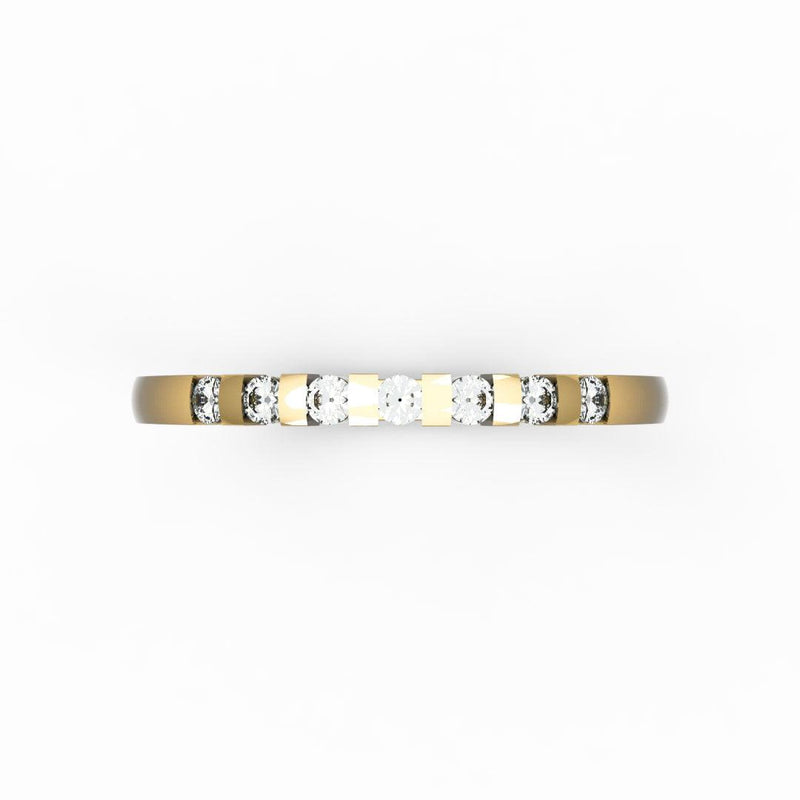 Memoire-Ring mit 7 Diamanten in Balkenfassung (insg. 0,14ct.) kaufen bei 