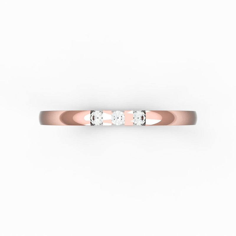 Memoire-Ring mit 3 Diamanten in Balkenfassung (insg. 0,06ct.) kaufen bei 
