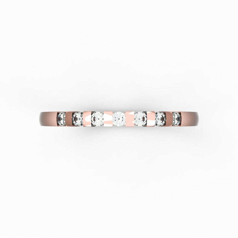 Memoire-Ring mit 7 Diamanten in Balkenfassung (insg. 0,14ct.) kaufen bei 