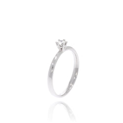 Solitaire-Ring "Classico" mit 6er-Krappe und 0,15ct. Diamant kaufen bei 
