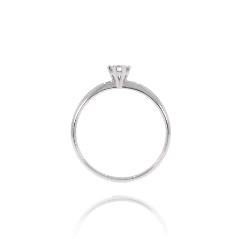 Solitaire-Ring "Classico" mit 6er-Krappe und 0,15ct. Diamant kaufen bei 