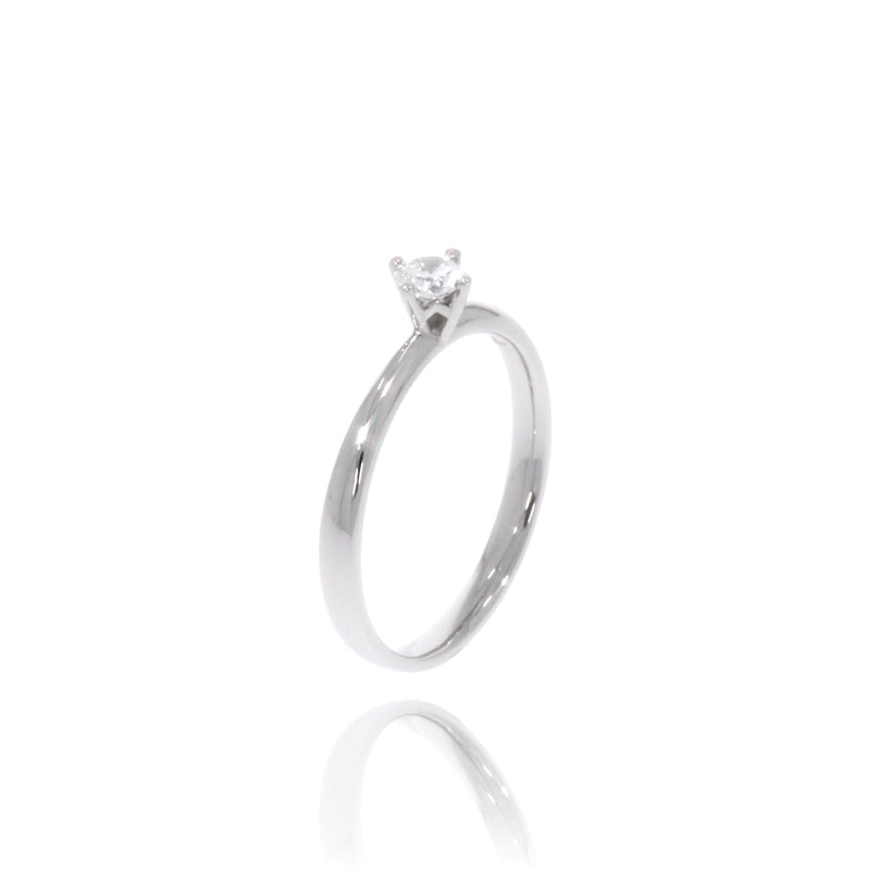 Solitaire-Ring "Classico" mit 4er-Krappe und 0,20ct. Diamant kaufen bei 