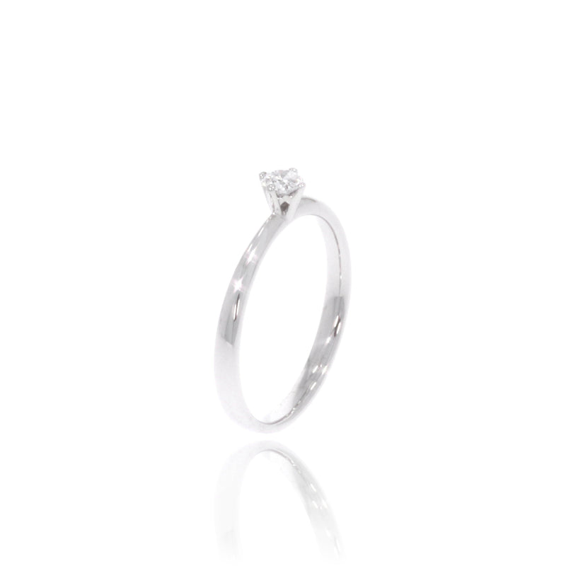 Solitaire-Ring "Classico" mit 4er-Krappe und 0,10ct. Diamant kaufen bei 
