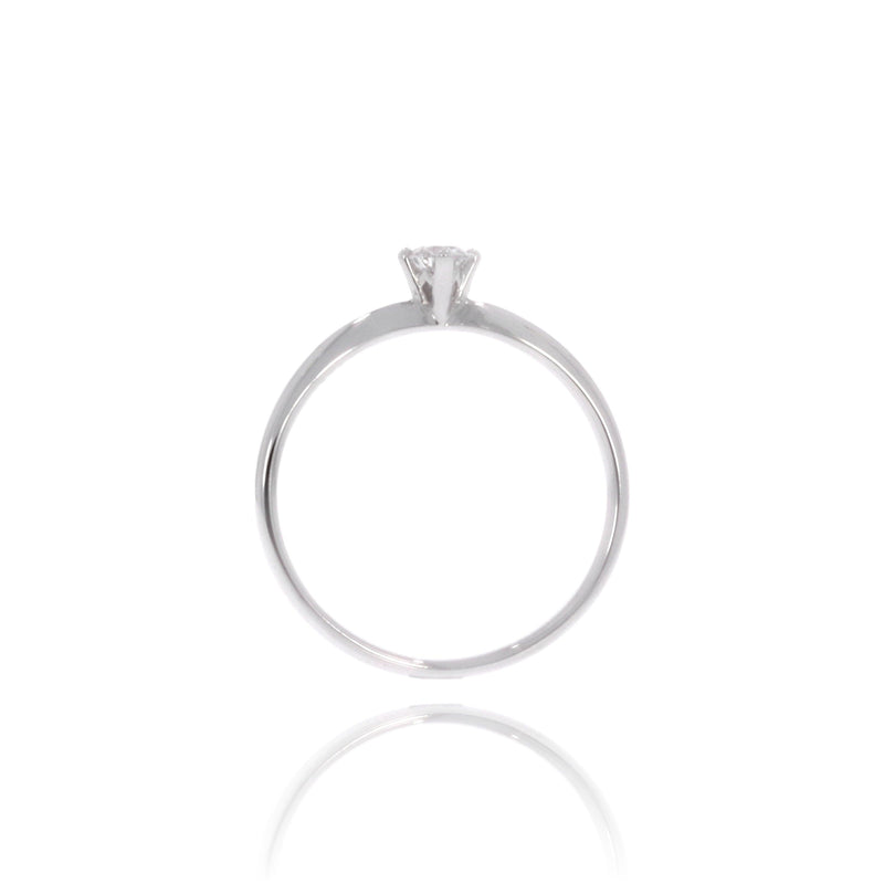 Solitaire-Ring "Classico" mit 4er-Krappe und 0,10ct. Diamant kaufen bei 