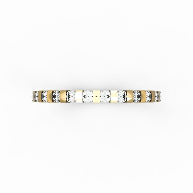 Memoire-Ring mit Balkenfassung und 14 Diamanten (insg. 0,28ct.) kaufen bei 