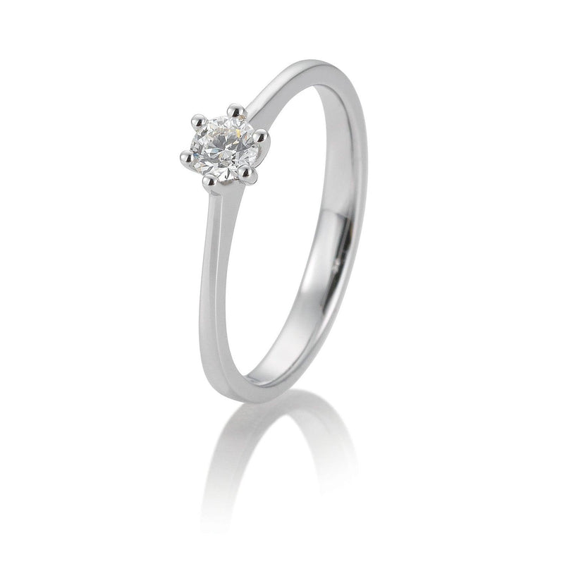 Solitaire-Ring · 6er Krappe · 0,20ct kaufen bei 