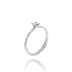 Solitaire-Ring "Welle medium" mit 0,30ct. Diamant kaufen bei 