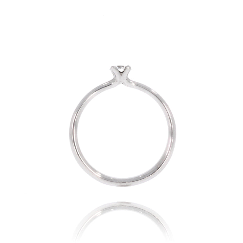 Solitaire-Ring "Welle medium" mit 0,30ct. Diamant kaufen bei 